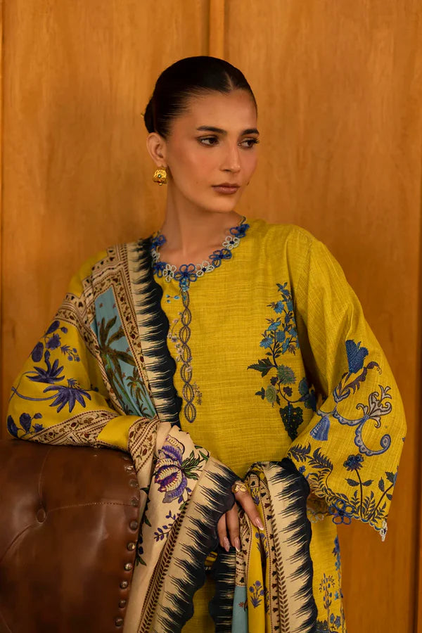 Sana Safinaz | MUZLIN WINTER '25 | Slub Muzlin 3 Piece | M253-004A-3CY