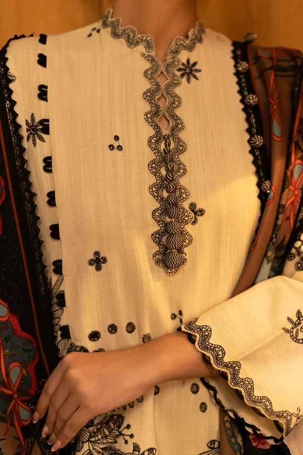 Sana Safinaz | MUZLIN WINTER '25 | Slub Muzlin 3 Piece | M253-005B-3AP