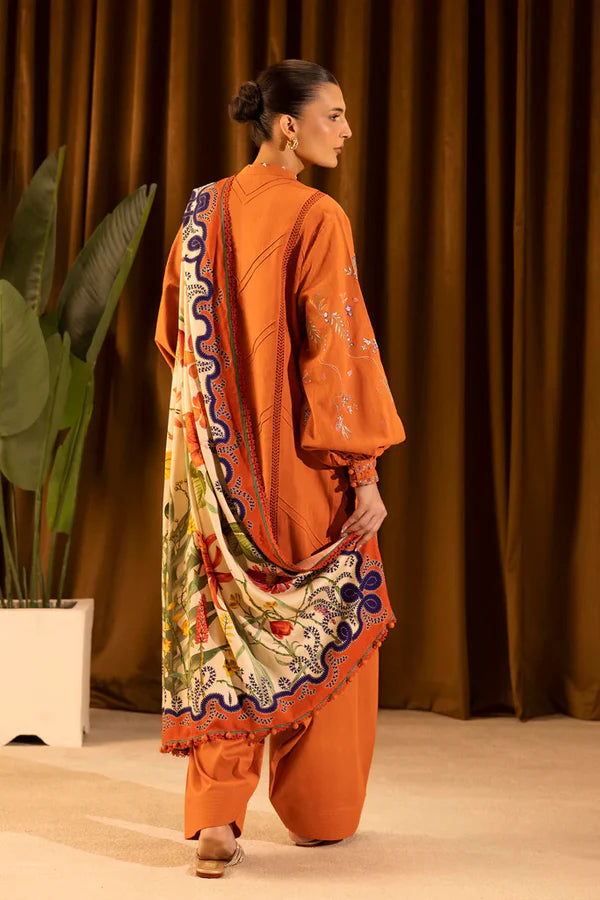 Sana Safinaz | MUZLIN WINTER '25 | Slub Muzlin 3 Piece | M253-009B-3AP