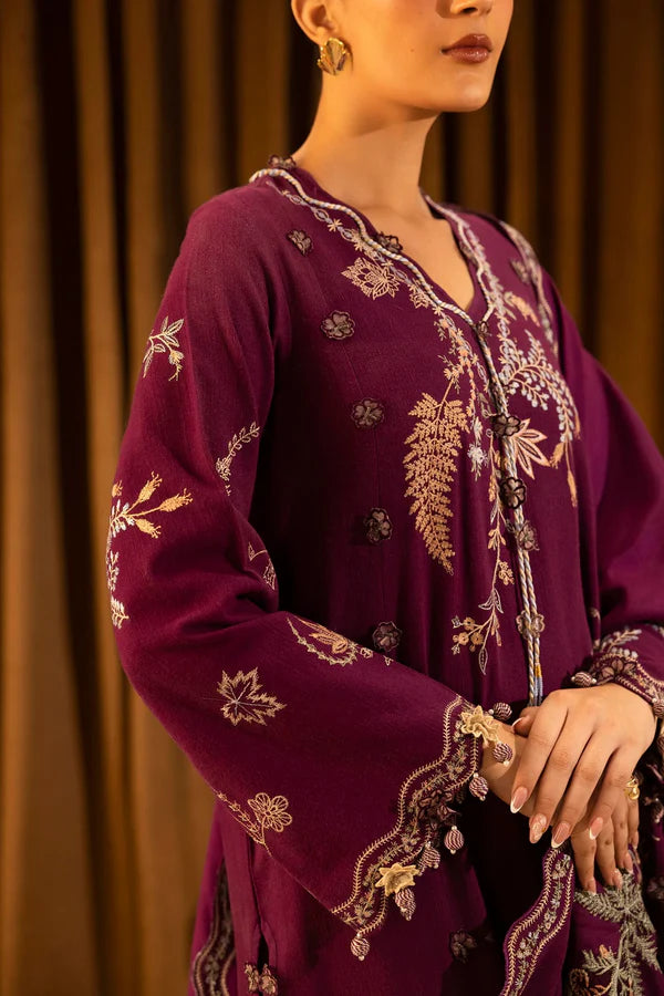 Sana Safinaz | MUZLIN WINTER '25 | Slub Muzlin 3 Piece | M253-011B-3CP