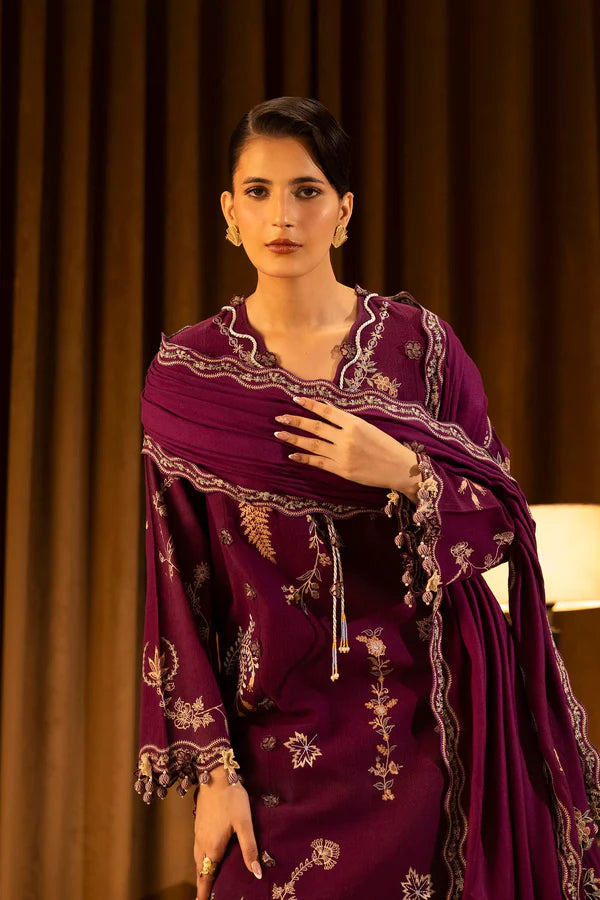 Sana Safinaz | MUZLIN WINTER '25 | Slub Muzlin 3 Piece | M253-011B-3CP