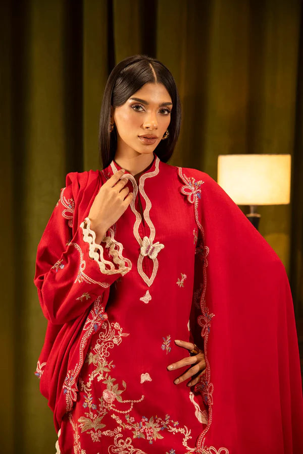 Sana Safinaz | MUZLIN WINTER '25 | Linen Muzlin 3 Piece | M253-012B-3CP