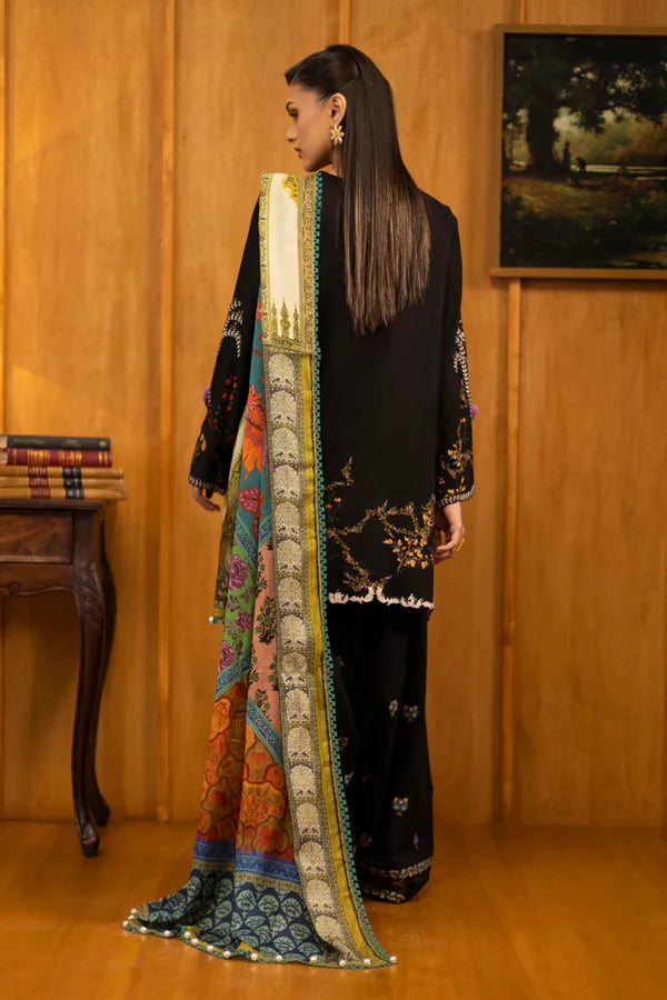 Sana Safinaz | MUZLIN WINTER '25 | Linen Muzlin 3 Piece | M253-015B-3CZ