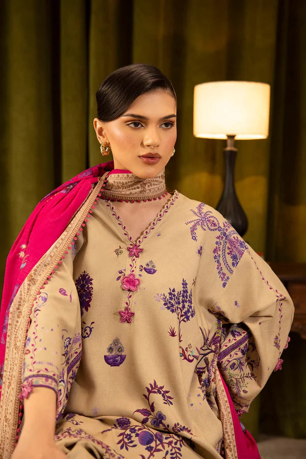 Sana Safinaz | MUZLIN WINTER '25 | Linen Muzlin 3 Piece | M253-019A-3CQ
