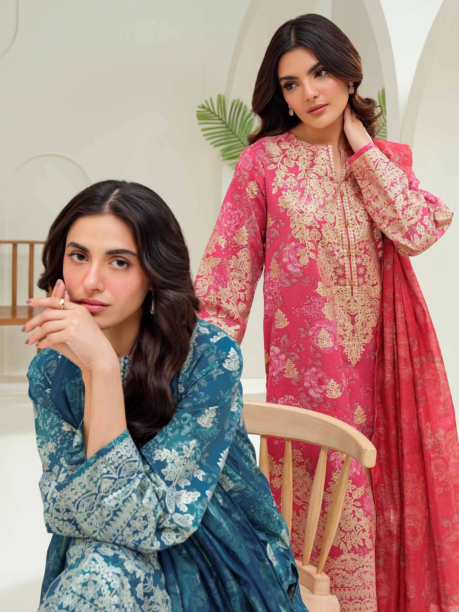Limelight | 3Piece Lawn Suit-Paste Printed | U3953SU Blue