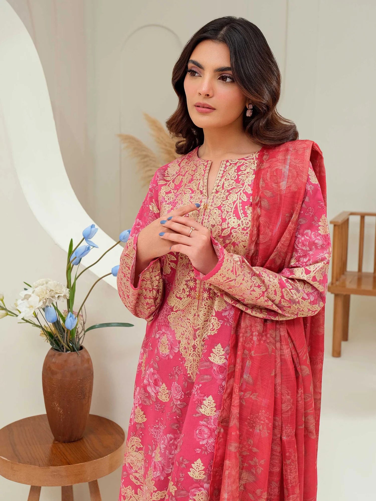 Limelight | 3Piece Lawn Suit-Paste Printed | U3953SU Floral