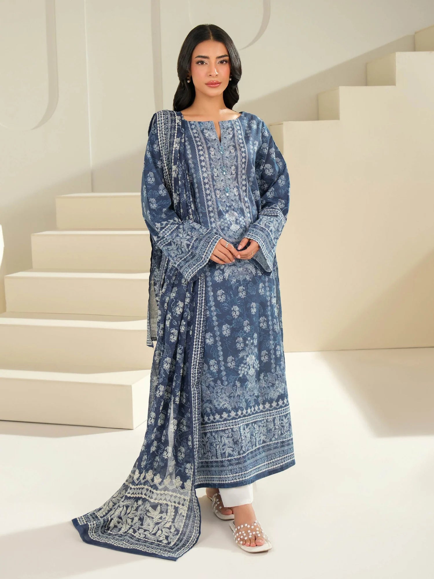 Limelight | 3Piece Lawn Suit-Printed| U4016SD