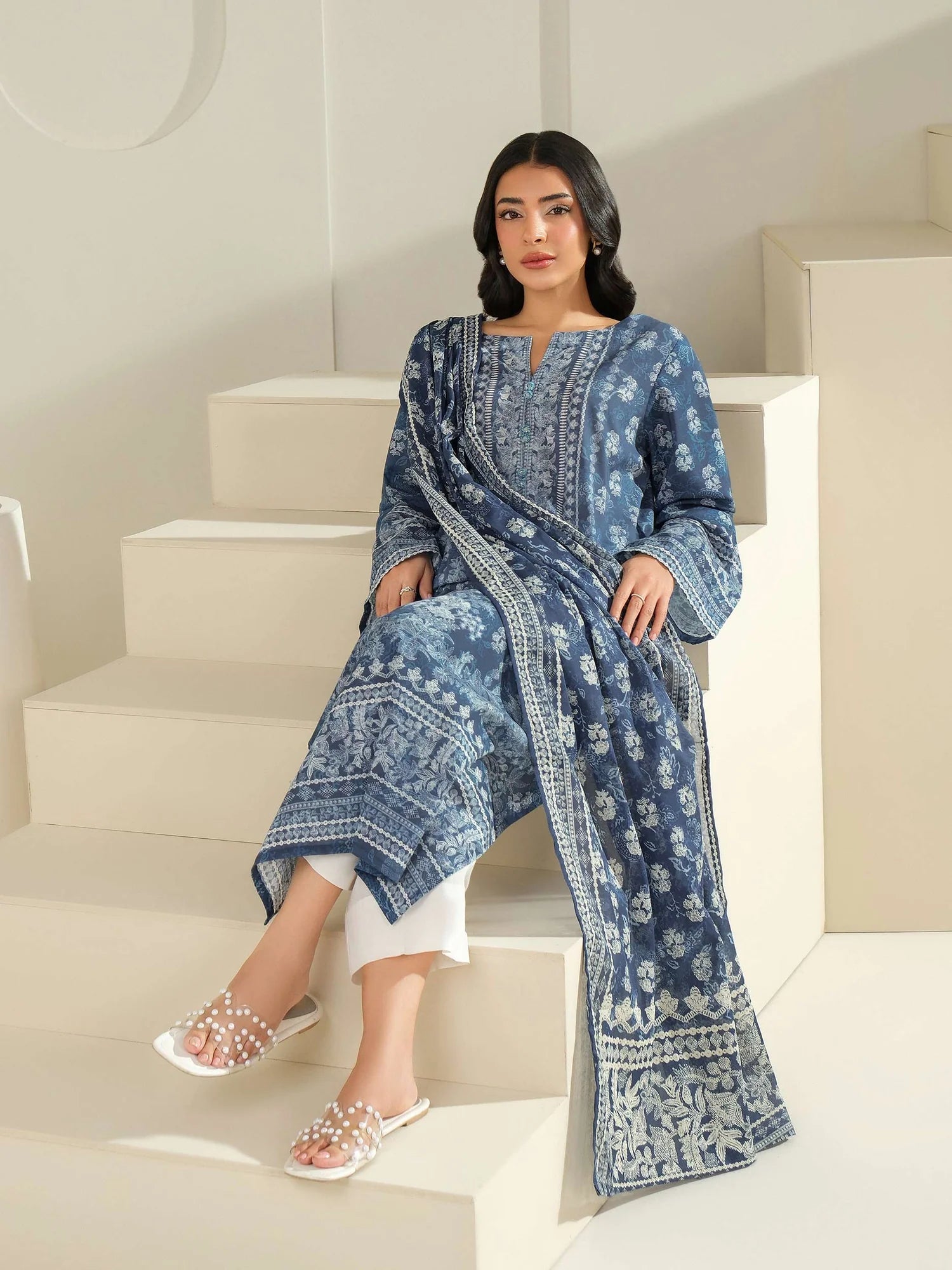 Limelight | 3Piece Lawn Suit-Printed| U4016SD
