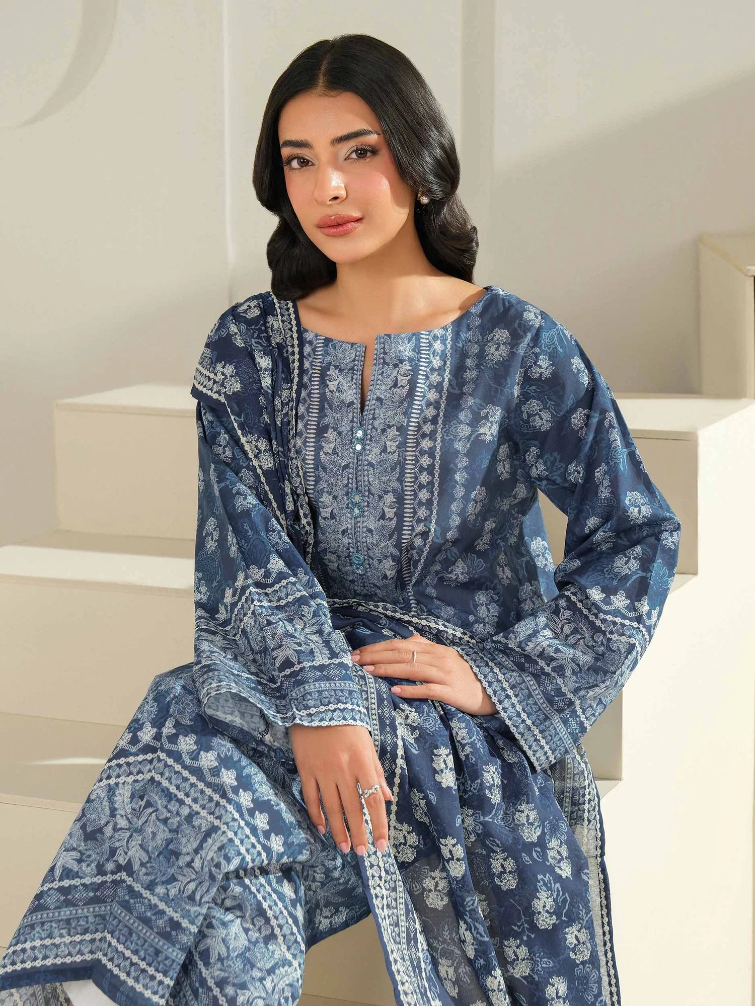 Limelight | 3Piece Lawn Suit-Printed| U4016SD