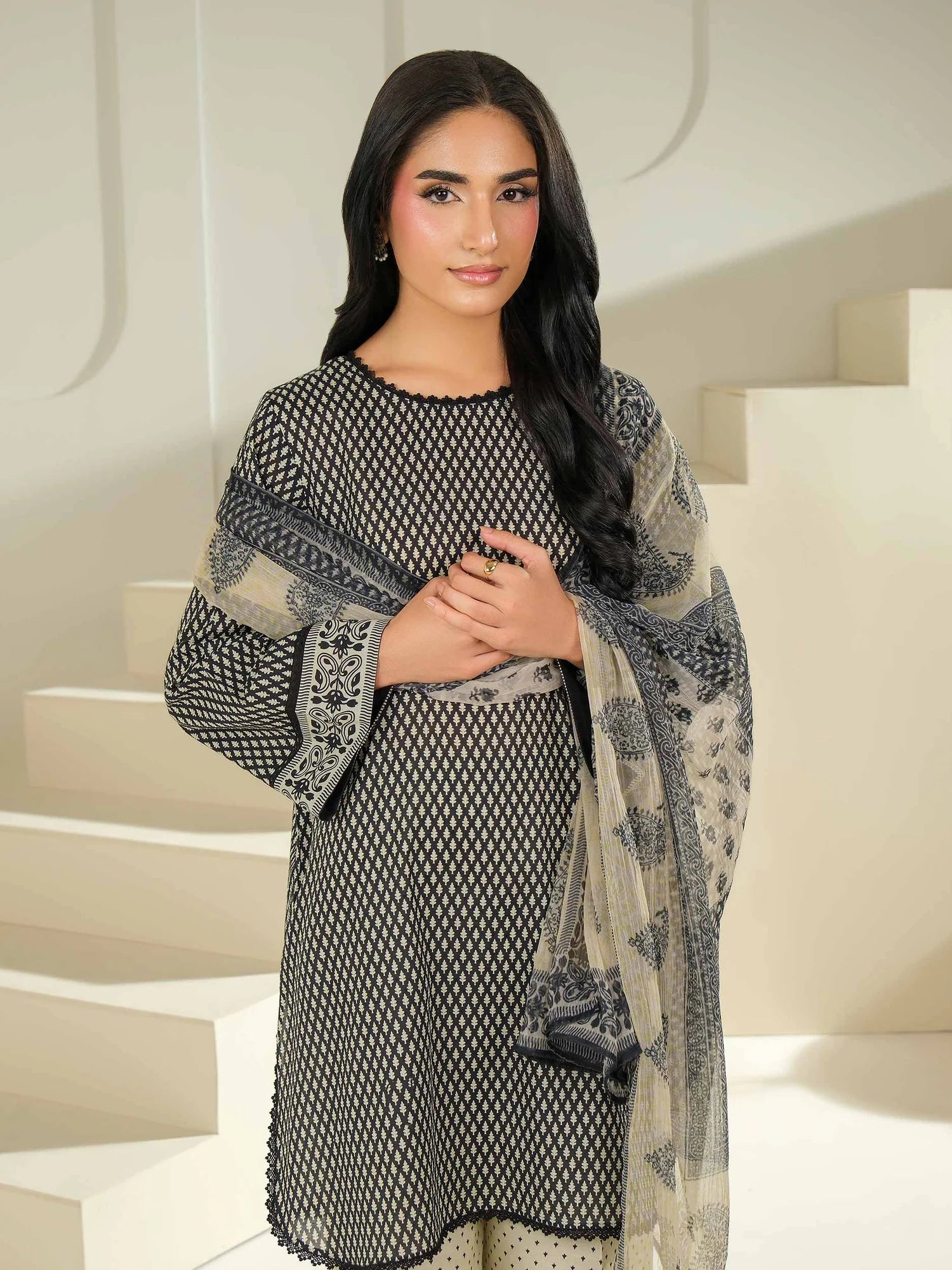 Limelight | 3Piece Cambric Suit-Printed | U4259SU