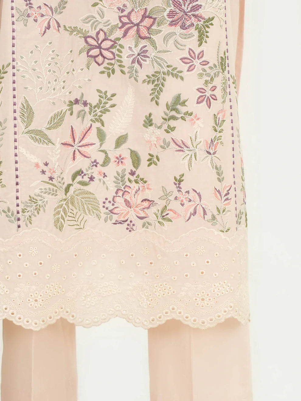 LimeLight | 3 Piece Lawn Suit-Embroidered | U4703SU Peach
