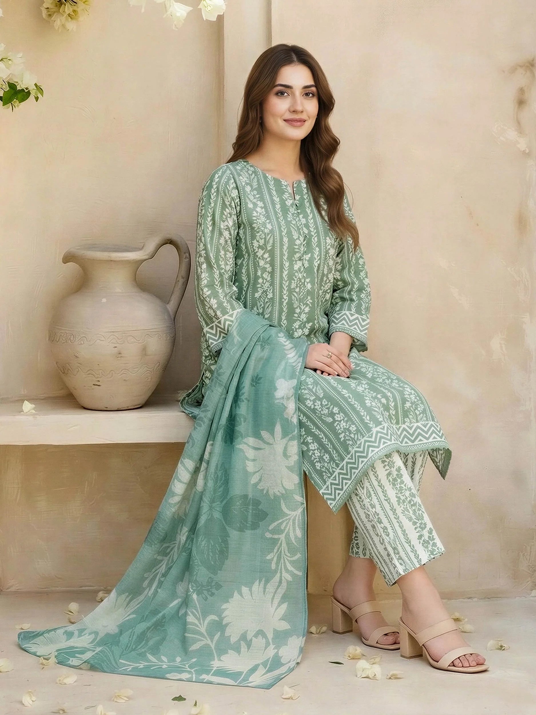 LimeLight | 3 Piece Lawn Printed | U4791SU Green