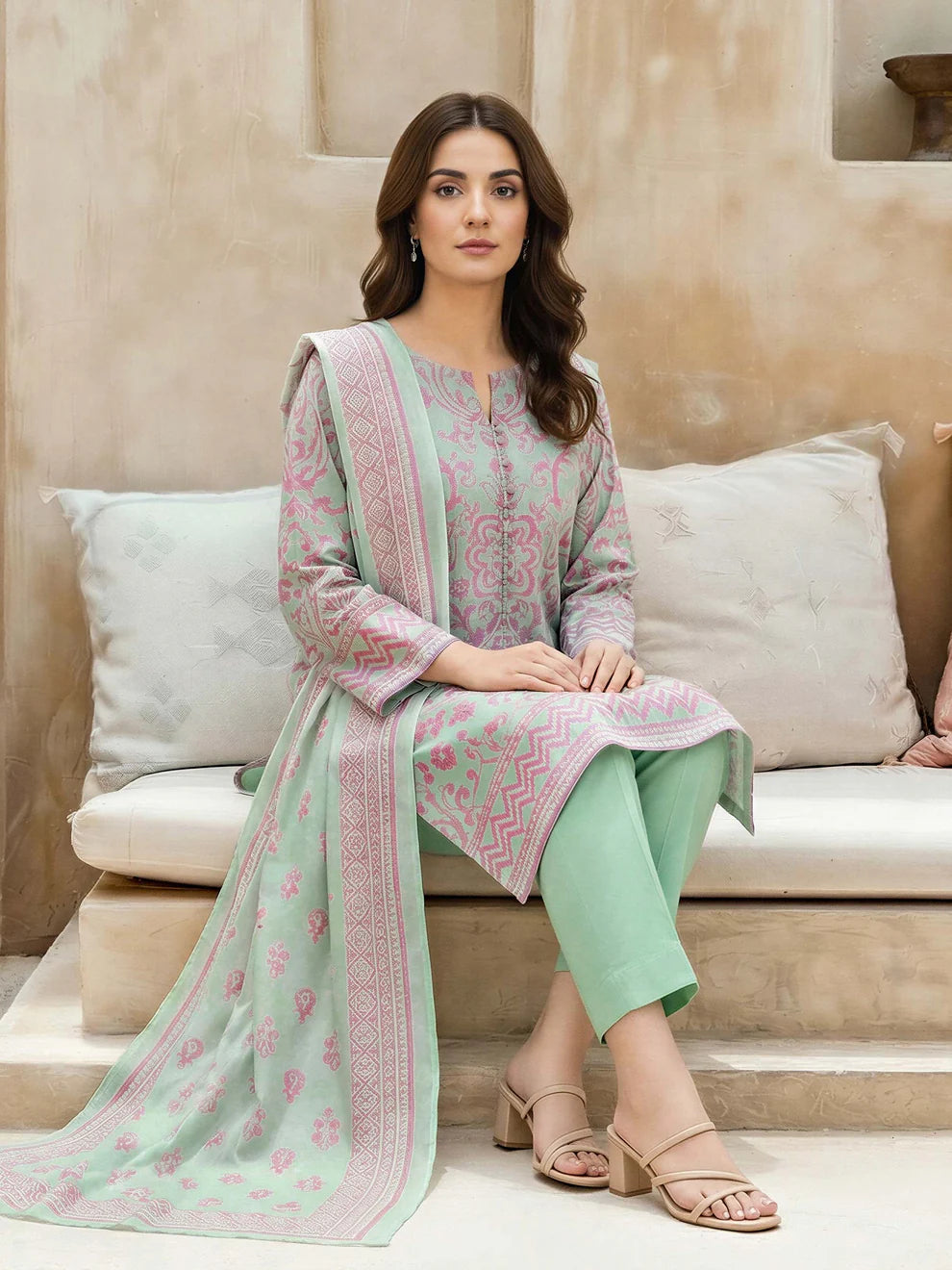 LimeLight | 3 Piece Lawn Suit | U4821SU Green