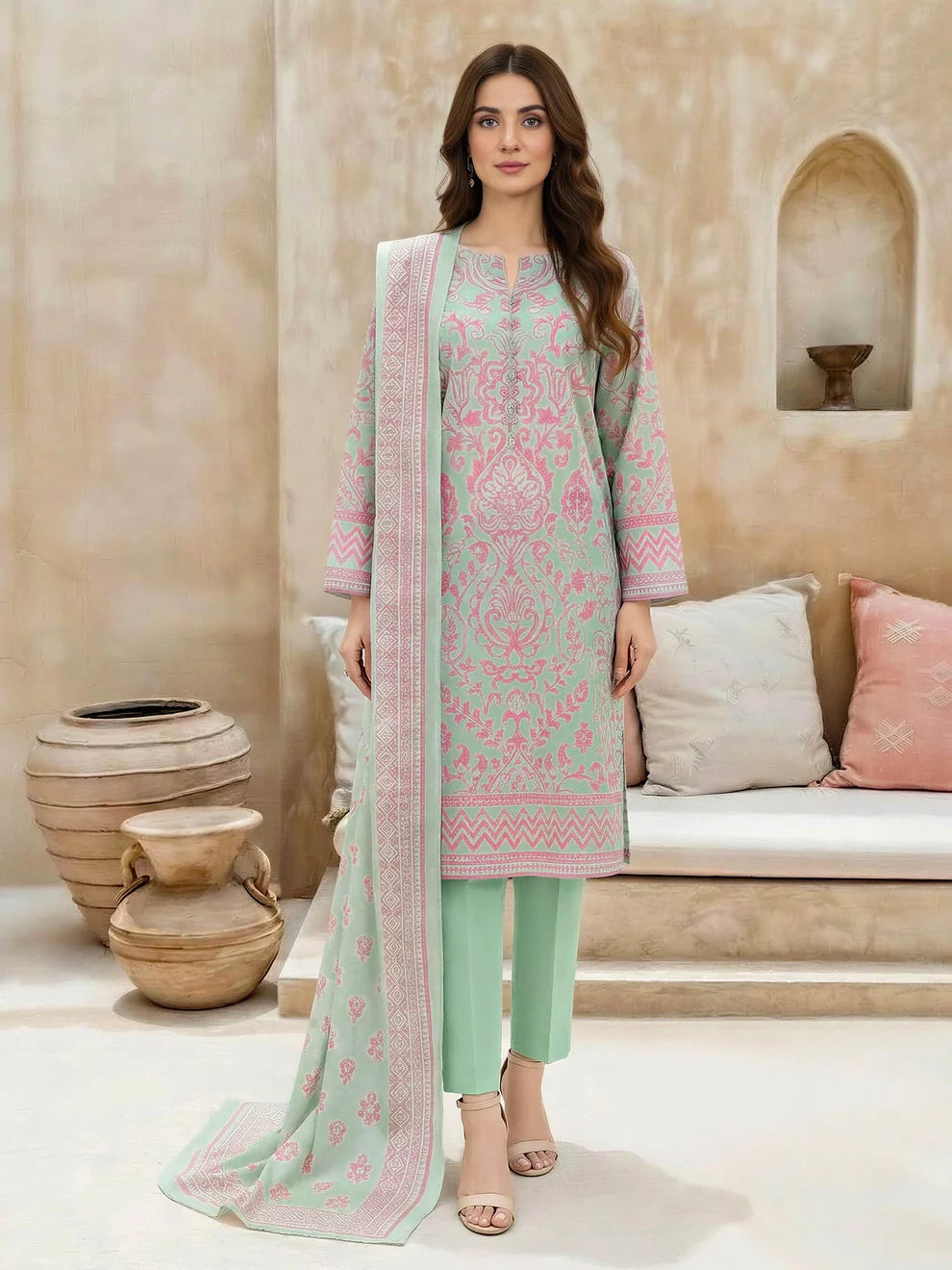 LimeLight | 3 Piece Lawn Suit | U4821SU Green