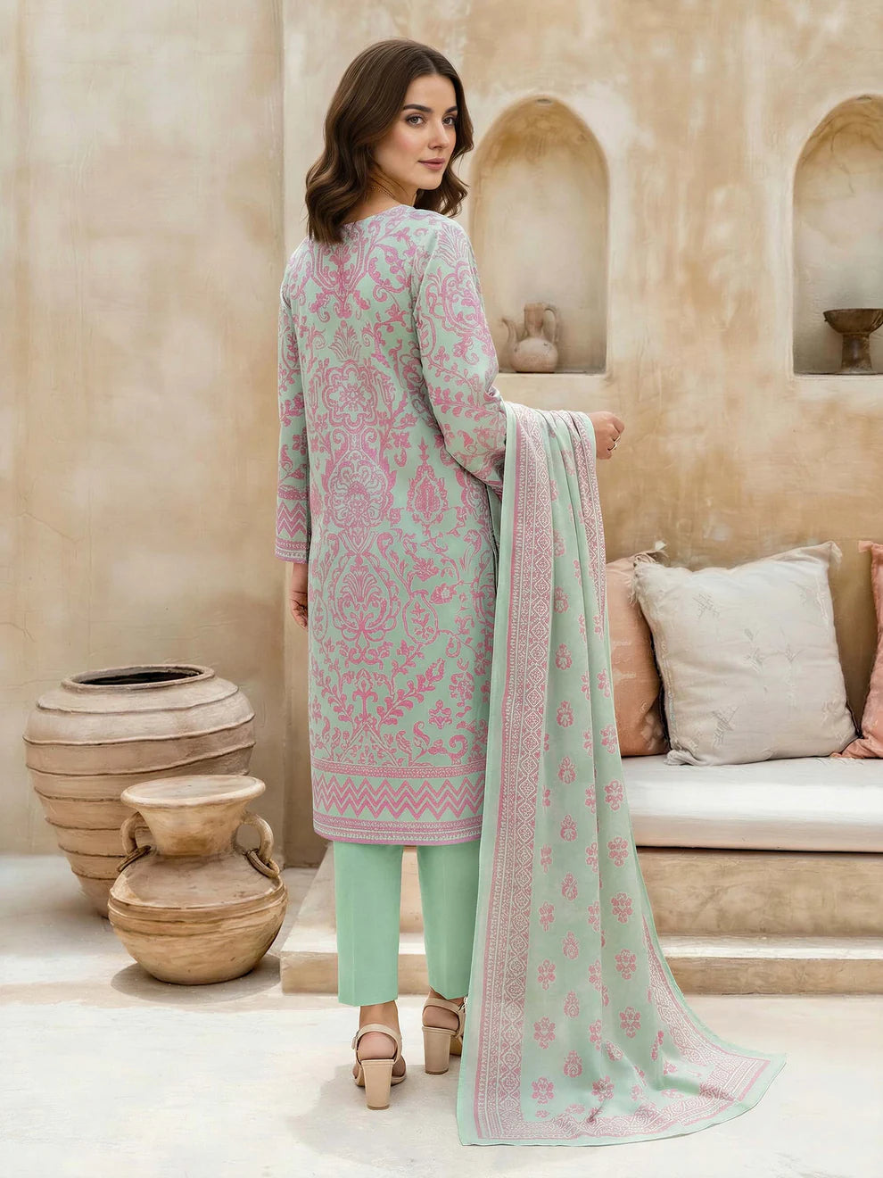 LimeLight | 3 Piece Lawn Suit | U4821SU Green