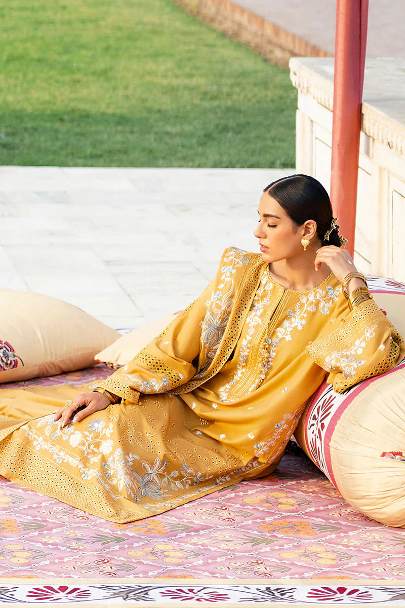 Cross Stitch | MUSTARD MIRAGE-3PC EMBROIDERED LAWN SUIT