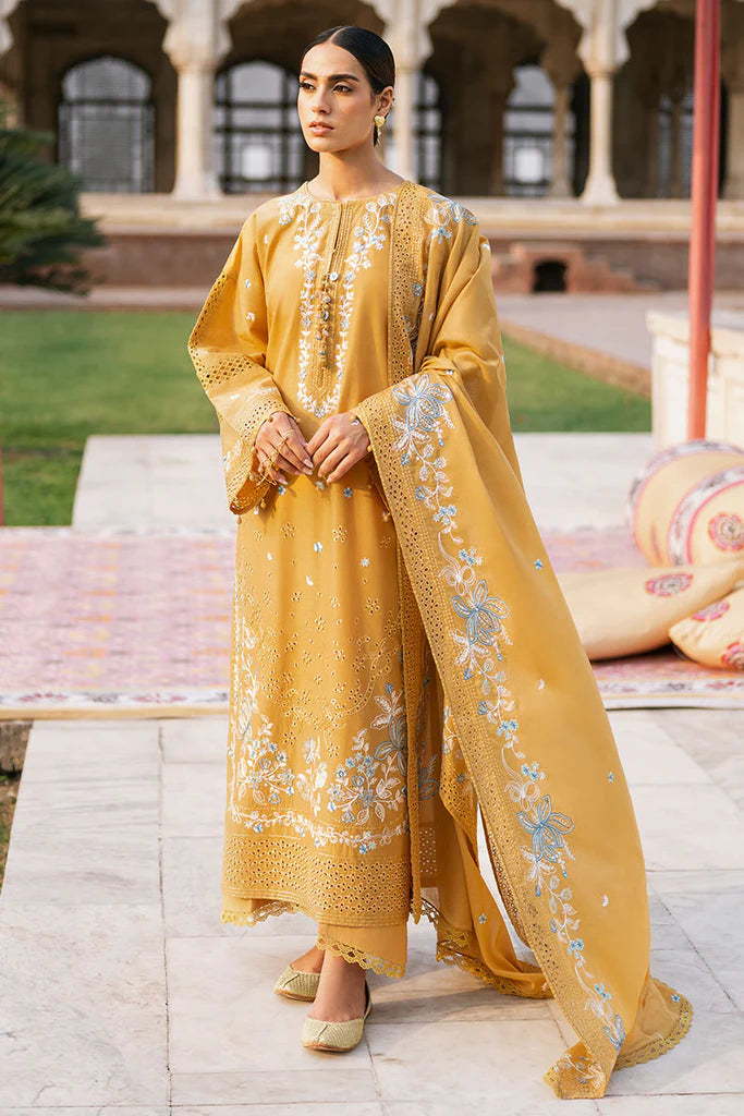 Cross Stitch | MUSTARD MIRAGE-3PC EMBROIDERED LAWN SUIT