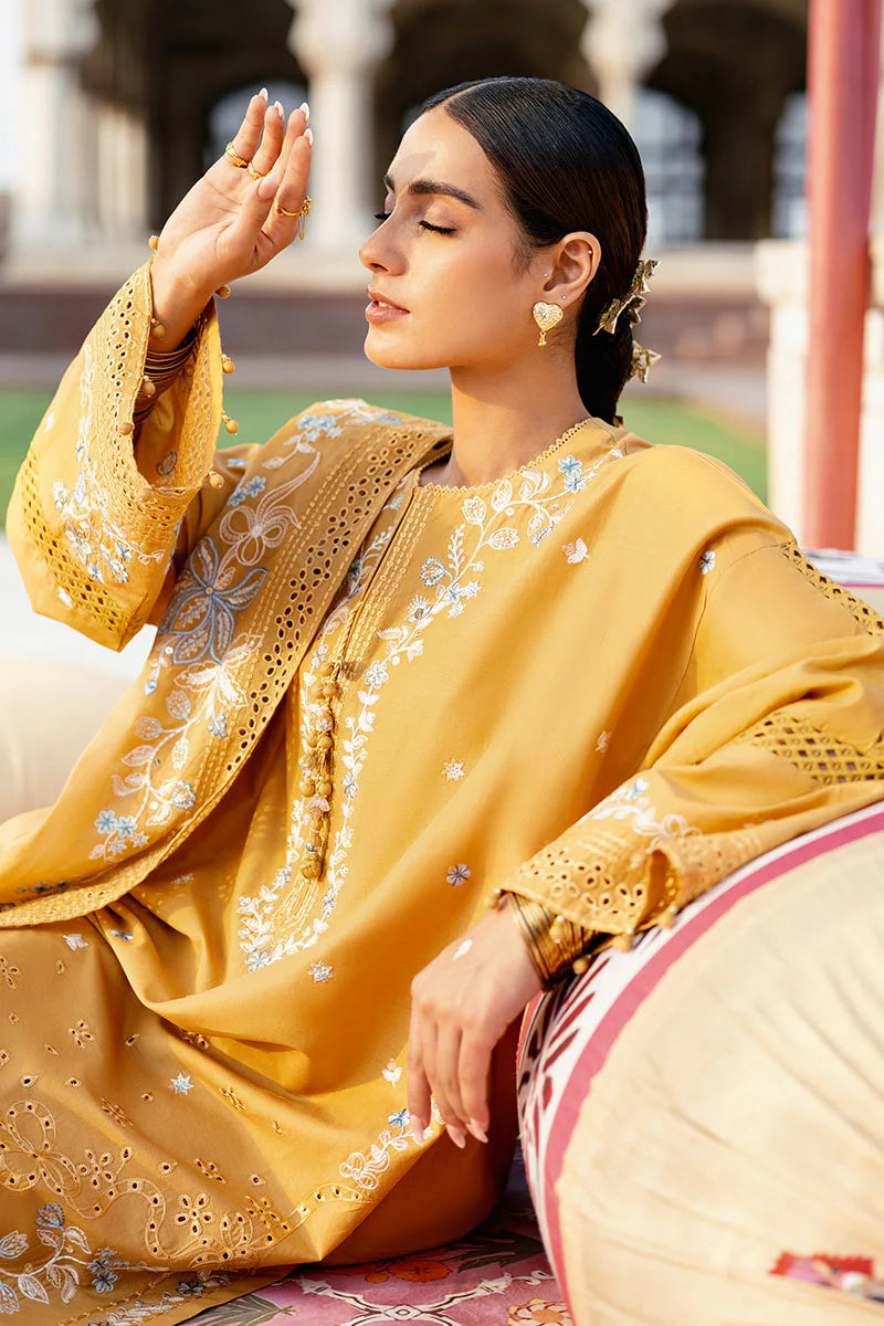 Cross Stitch | MUSTARD MIRAGE-3PC EMBROIDERED LAWN SUIT